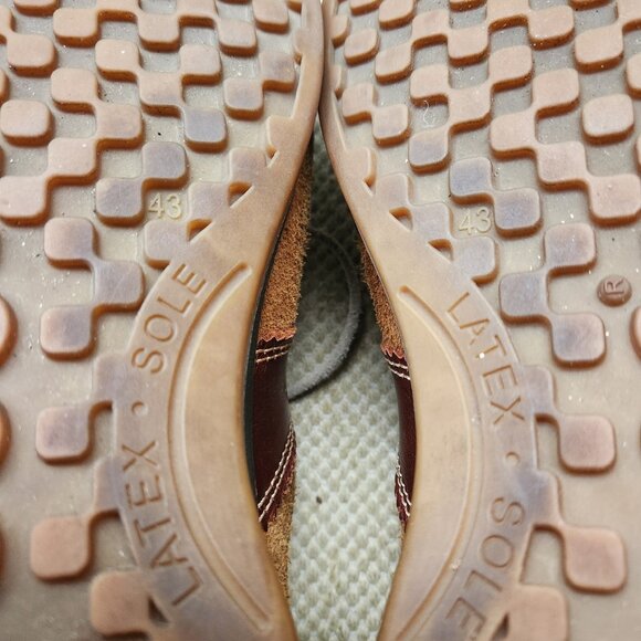 ECCO Yak 37504 Brown Beige Leather Sneakers Shoes Mens Size 43 US 9.5 10 Used - Picture 8 of 11